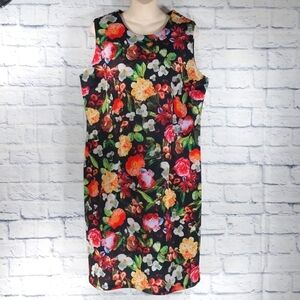 🔵BOGO FREE🔵 Floral Sleeveless Sheath Dress Sz XL